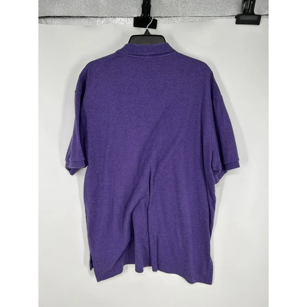 Polo Ralph Lauren Polo Shirts Mens XL Solid Purple Short Sleeve Pony Logo Cotton
